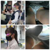 【Pcolle】水色サテンにこだわるJK＆純白パンツのお友達！wwwww